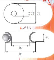 LOW FRICTION RING DIAM. MM. 19 (2 of) - VIA97.19